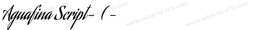 Aguafina Script-普通(西字体转换